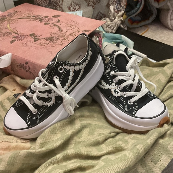 Converse Shoes - Nwob Onyx Black Chucks & Pearls | Run Star Hike Converse sz 6.5